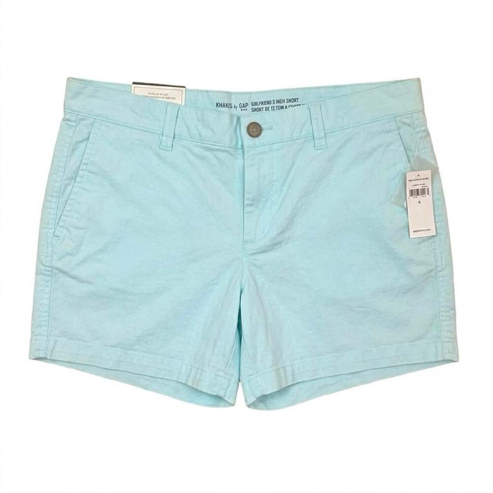 GAP Girlfriend 5" Chino Shorts in Mint Green/Aqua Size 6 NWT